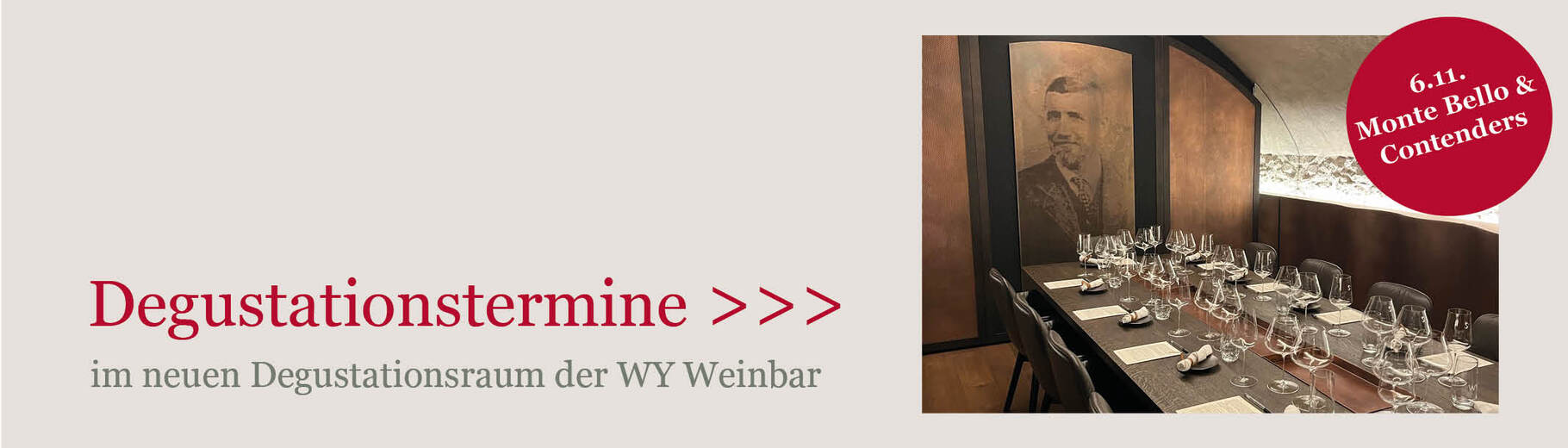 Degustationen in der WY Weinbar